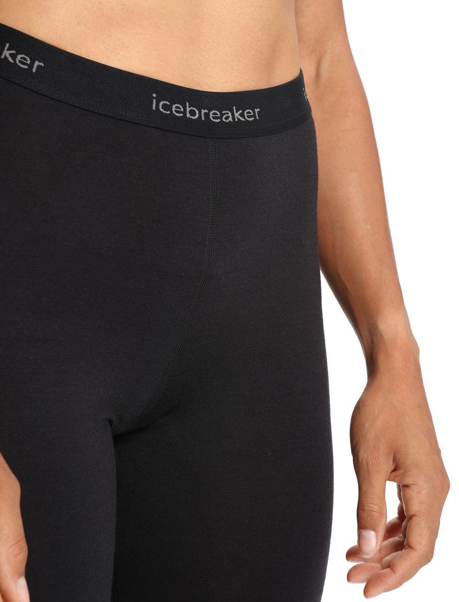 Leggings Icebreaker BodyfitZone™ Merino 200 Zone Thermal Femme Noir | FR 1540PJJQ